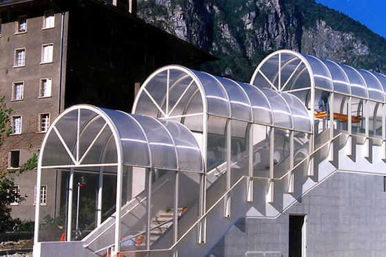 सनप्रूफ लेक्सान ट्विन वॉल पॉली कार्बोनेट शीट, स्पष्ट पॉली कार्बोनेट पैनल 4 मिमी