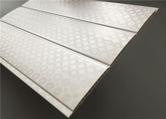 तीन परिपत्र आर्क पीवीसी दीवार पैनलों सफेद टुकड़े टुकड़े डिजाइन 8 मिमी मोटाई