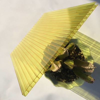 4 मिमी - 10 मिमी पॉली कार्बोनेट शीट, पीली शीट महान प्रकाश संचरण