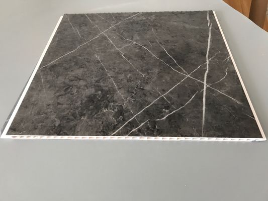 उच्च प्रभाव प्रतिरोधी पीवीसी गेराज दीवार पैनल आंतरिक सजावट के लिए संगमरमर रंग बांस फाइबर दीवार पैनल