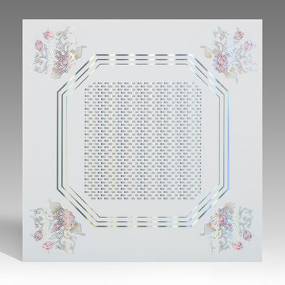 गर्म मुद्रांकन सतह पीवीसी छत टाइलें फ्लैट बोर्ड प्रकार पर्यावरण सामग्री