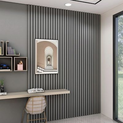Wood Grain Decorative Pvc Fluted Wpc Panels For Walls