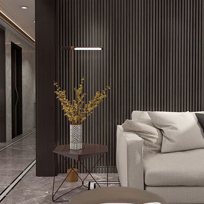 23MM Waterproof Fluted Pvc Indoor Wpc Wall Panel Covering Fibre Bamboo Decorative Rejilla De Pvc