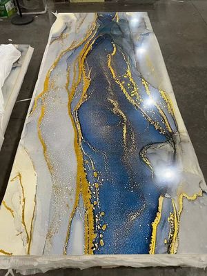 Waterproof Pvc Solid Uv Marble Sheets For Wall Decorative 1220х2440х3mm