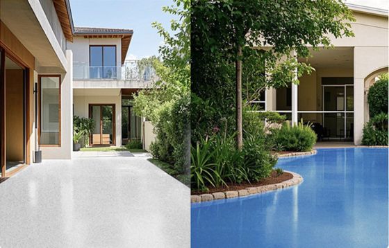 Easy To Install Epoxy Colored Sand Floor Paint For Outdoor Using Two Parts Quartz Epoxy Painting Colored Epoxy Flooring